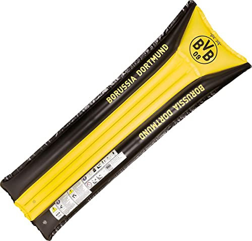 Borussia Dortmund Unisex – Erwachsene Bvb Luftmatratze, Gelb, 177x66cm EU