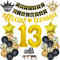 Offizielle Teenager 13. Geburtstag Deko Gold Schwarz - Dekorationen für Jungen Mädchen - Luftballons und Tortendeko