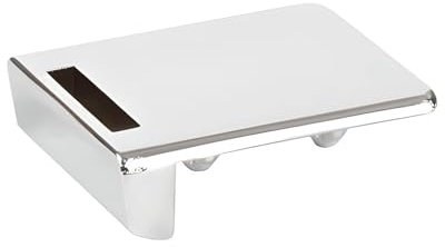 Gedotec Lamiera cromata lucida per porte in vetro a 1 anta Square, montaggio facile da incollare o incollare