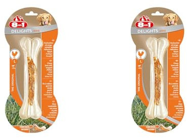 8in1 Delights Strong Knochen L - extra starker Kauknochen für kräftig kauende große Hunde, 1 Stück (Packung mit 2)