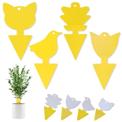 iNeibo Atrapa Moscas, 48x Trampas Moscas Muy Efectivo, Trampas para Moscas De La Fruta Ecológico, Adhesivo Amarillo Trampa Moscas Interior contra Moscas De Las Hojas, Eliminar Moscas Interior