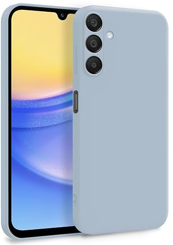 MyGadget Hülle für Samsung Galaxy A15 5G - Zweilagige Handyhülle mit Kameraschutz - Cover mit Innenfutter & Silikon außen - Hell Blau