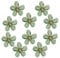 PAITOK Conjunto de mini pinzas para el cabello, clips de garra con flores, pinzas para el cabello antideslizantes para niñas y mujeres,para peinados (10 Piezas,Verde)