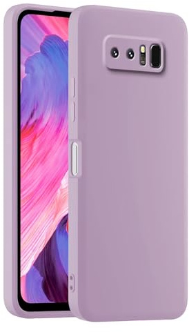 HULLIN Bunte Silikon Handyhülle, Passend für Samsung Galaxy Note8 (6.3) - Gras lila