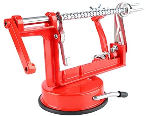 Manueller Apfelschäler, 3-in-1-Kartoffelschäler, Entkerner, Spiralschneider, Werkzeug, gedrehte Kartoffelschneidermaschine, Rotato-Kartoffelschäler für Zwiebeln, Orangen, Zitronen