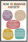 Gracehouse Design Poster How To Manage Anxiety Poster – Wandkunst für Klassenzimmer, 28,9 x 43,2 cm, Schulberater-Poster, Therapie-Bürodekoration, inspirierende Poster, positive Zitate,
