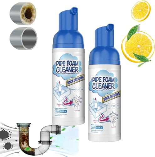 Yugouclean Drain Cleaner,Yugouclean- Get out Foaming Drain Cleaner,Sink Foam Drain Cleaner,Drain Foam Cleaner,Powerful Sink and Drain Cleaner Foam,Clog Remover for Kitchen Drain,Tubs (2)