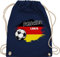 Turnbeutel Rucksack - 2024 Fussball EM Fanartikel - Personalisierbares Deutschland Motiv | Individuelles Germany Design | Mit eigenem Namen - Unisize - Navy Blau - fußball 24 wm