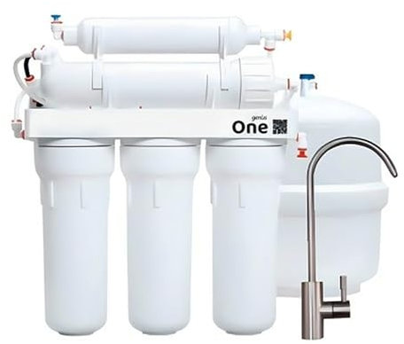 Genius One, Equipo de Osmosis Inversa - Kit para Osmosis de 5 Etapas - Capacidad para 5 L - Incluye Membrana Vontron de 50GPD y Filtros