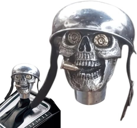 Totenkopf Soldat Auto Schaltknauf – Lustige Totenkopf Auto Schalthebelknöpfe | Creative Skull Gear Shifter Stick Ersatz | Halloween Auto Schaltknauf Zubehör