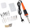 Culnflun Lötkolben-Kit, Heißschneider, Elektrisches Messer mit 16-Klingen-Metallhalter, Elektrischer Heißmesser-Schneider-Werkzeugsatz-Set Hot Knife Heißes Messer für Schablone (EU-Stecker 220)