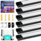 VEANANO LED Profile Diffuser for Led Strip Light Trunking 6Pack 3.3FT/1M Black U-Shape Aluminum Channel with Milky White Cover, End Caps and Mounting Clips Easy Installation