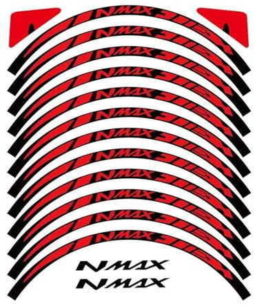 XNASU Personalisiert Für Yamaha Nmax 125 155 (vor 2019) Radaufkleber, Reflektierende Felge, Roller-Nabenstreifen, Aufkleber(Natural A1)