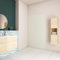 AICA Panneau mural de douche couleur ivoire 90x210cm Panneaux muraux salle de bain habillage mural aluminium