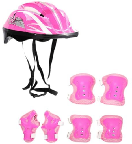 Baokuan Casco para Niños, Rodilleras, Coderas, Protector De Muñeca, Equipo De Protección Deportivo, Patinete Ajustable, Patín, Bicicleta, Patín, Ciclismo, Conjunto De Seguridad para Niño Y Niña
