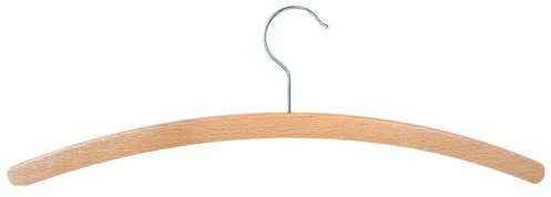 HAGSPIEL Kleiderbügel aus Buchenholz, Einfachbügel lackiert, 42 cm lang, sehr platzsparend, mit verzinktem Schraubhaken Made in Austria (EU) Standard (30, Standard lackiert)