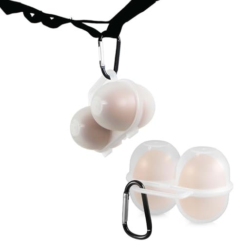 2pcs Cartone per Uova Portatile TREABEAR, PortauovaPlastica, Cartone per uova da Viaggio, Cartone per Uova Portatile, Cartone per Uova in Plastica, Cartone per Uova da Campeggio