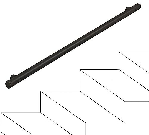 Matt Schwarz Treppe il rutschhemmend Geländer Flurstütze Innen und Außen Wandmontage Treppe il 1 20ft Treppenhaus il