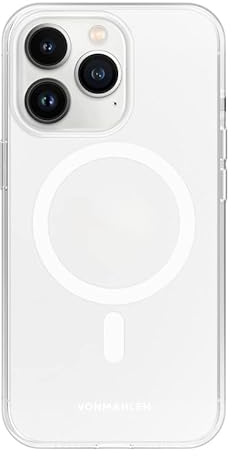 VONMÄHLEN Transparent Case – Hülle mit Anti-Gelb-Schutz, kompatibel mit Mag-Safe, Kamera- und Displayschutz, geeignet für iPhone
