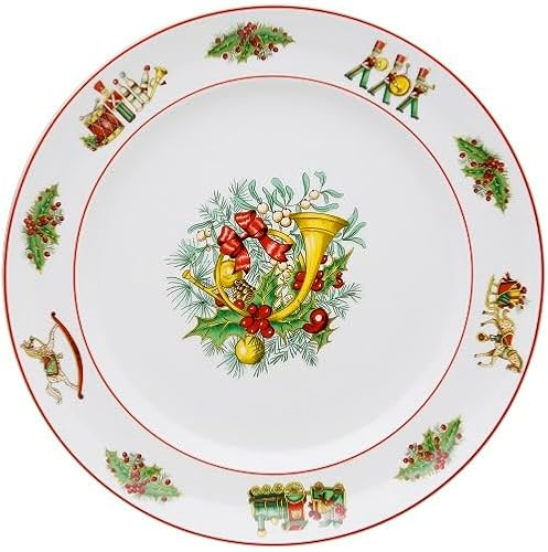 Vista Alegre Christmas Magic - Plato redondo plano de porcelana, 33 cm