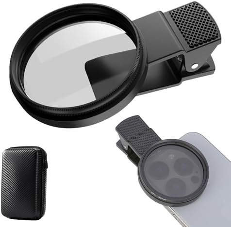 Kamera Objektive, Universell Handykamera CPL Filter Objektivset, Polarisationsfilter für Handykamera Mit Gewinde-Clip, 52mm Polfilter für 15 14 13 12 Serie (1pcs)