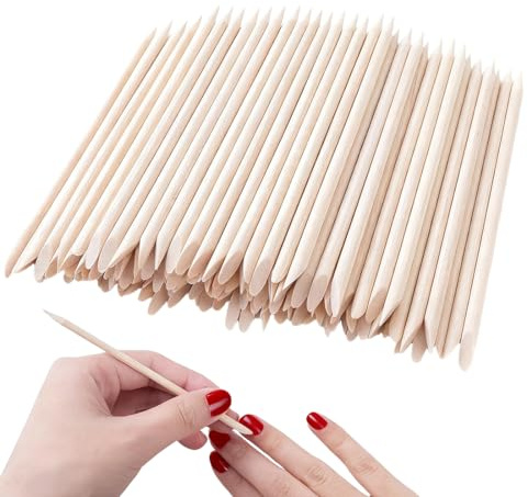 200 Piezas Palitos de Naranjo Manicura, Palitos de Naranjo, Palillos de Madera para Cutículas, Manicura, Pedicura, Nail Art, Uñas, Belleza, Pestañas, Tatuajes, DIY (11.4cm)