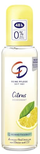 CD Deo Zerstäuber Citrus | Ohne Aluminiumsalze | 75 ml | 48 h Schutz vor Körpergeruch mit Bio-Zitronen-Extrakt.