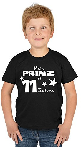 11.Geburtstag Sprüche T-Shirt Kindergeburtstag Junge : Mein Prinz ist 11 Jahre - Kindershirt 11 Geburtstag Deko Gr: S = 122-128