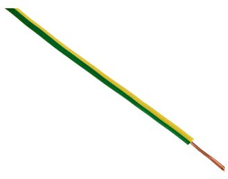 Zenitech - Cavo di Alimentazione Elettrica H07VK 1x1,5mm² - Adatto per Utilizzo Interno - Collegamento Apparecchi Elettrici - Giallo e Verde - 5m