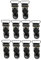 Sharplace 10er Pack Schnuller Clips Metallklammern Schnullerhalter Clips KinderKinderlätzchen Spielzeughalter, Schwarz, 20 mm