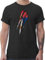 T-Shirt Herren - Fußball EM WM - Dänemark Vintage - 3XL - Schwarz - Trikot Fussball Shirt männer länder Denmark Tshirt Europameisterschaft 2024 Fanartikel Country Danmark t-Shirts fussballtrikot