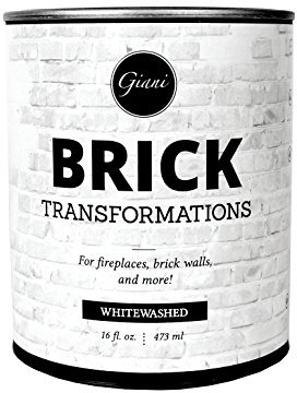 Giani Brick Transformations Peinture blanchie à la chaux pour brique et cheminées