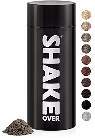 SHAKE OVER Veganes Streuhaar zur Haarverdichtung, mit Zink angereicherte Fasern, hochwertiges Schütthaar, Made in Europe (30 g, ASH BLONDE)