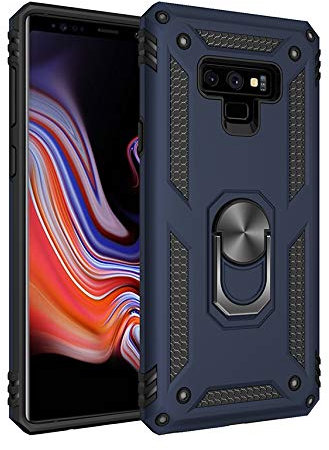 BestST Galaxy Note 9 Hülle, Samsung Note 9 Schutzhülle, Hülle Handyhülle Stoßfest Schutz TPU Doppelstruktur Fall Harte Rüstung Cover case Schale für Samsung Galaxy Note 9 mit Ständer(Blau)