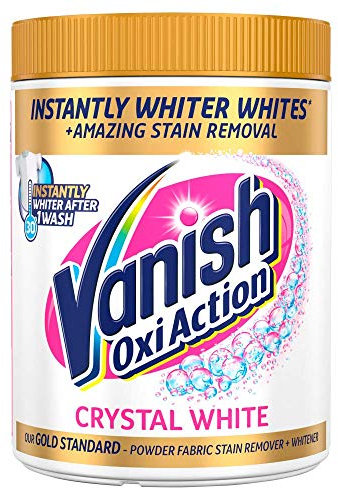 Vanish Gold Oxi Action Stain Remover and Whitening Booster Powder For Whites 1 kg, Removes Tough Stains Even at 20°C, Restores Whiteness of Greyed Fabrics (Packaging May Vary)