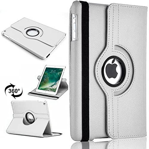 360 - Custodia a libro in pelle per Apple iPad Mini 1/2/3, colore: Argento