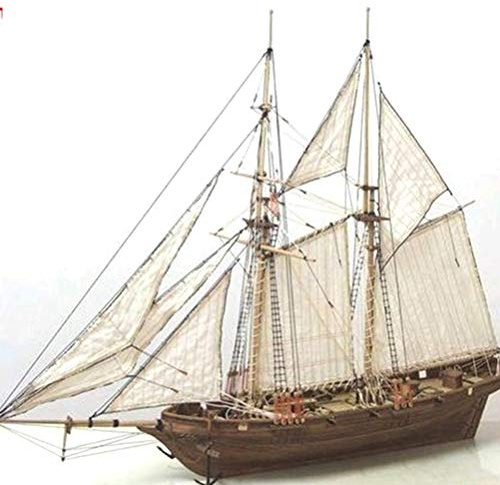 BSTCAR Holz Segelboot Kit, klassisches Holz Schiff Modell, DIY Montage Boot Kits Home Office Dekoration Geschenke für Kinder