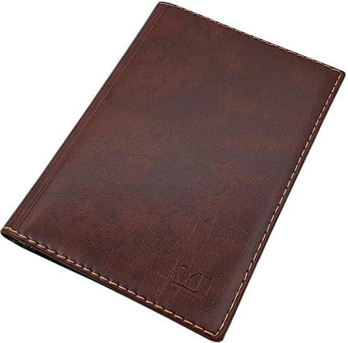 myledershop Große Elegante Ausweismappe 18 Fächer MJ-Design-Germany Made in EU (Design 1 / Braun)