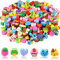 JUNEBRUSHS 150 Stück Mini Radiergummis Kinder,Kleine Bleistift Radiergummi Niedliche Tier Radiergummis für Kinder Schüler Hausaufgaben Schule Büro Geschenke
