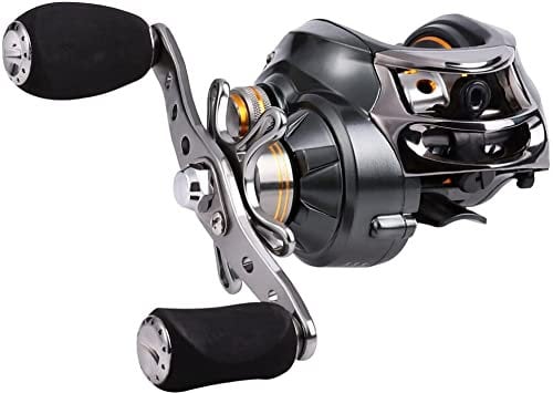 Sougayilang Baitcasting Fishing Reel with 11+1 Shielded Bearings, Magnetic Brake System Fishing Reel for Freshwater Saltwater Fishing Left