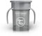 Twistshake Tasse 360 | Gobelet pour Bébé avec Bord à 360° - 230 ml | Tasse D'apprentissage pour Enfants avec Poignées | Gobelet Anti-Déversement pour Tout-Petits | Sans BPA | 6+ Mois | Gris