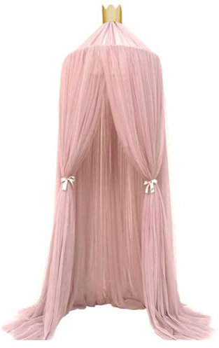 Tomantery Mosquitera de cama ,elegante mosquitera eficaz para la habitaci¨®n del beb¨¦ (rosa)