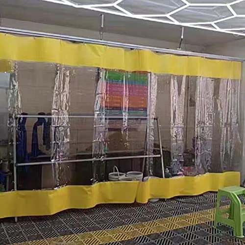 Transparent Wasserdichte Planenvorhänge,Pavillon Veranda Pergola Durchsichtige Abdeckplanen Seitenteil,Regenvorhang,Pvc-plane Mit Ösen 1m 1,5m 2m 2,5m 3m 3,5m 4m 4,5m 5m,W×H-1×0.8m(3.3*2.6ft)