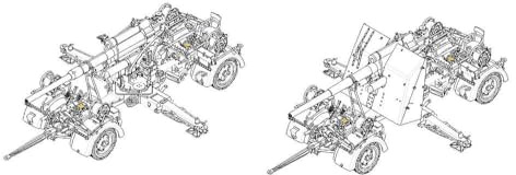 Trumpeter - 1/35 8,8 cm Flak 36/37 - Plastikmodellbausatz, Weiß