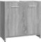 vidaXL Badezimmerschrank, Badschrank mit viel Stauraum, Unterschrank für Badezimmer, Waschbeckenunterschrank Waschbeckenschrank Badmöbel, Grau Sonoma Holzwerkstoff