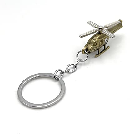 H-Customs hélicoptère avion hélicoptère or porte-clés pendentif or