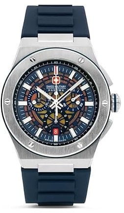 Swiss Military Hanowa Herren Analog Quarz Uhr mit Silikon Armband SMWGO0000902