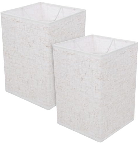 Pantalla de lino E27: 2 Piezas Pantallas De LáMpara De Mesita De Noche Modernas De Lino, 20X14X14 Cm, FáCil InstalacióN, Ideal Para LáMparas De Techo, Pared, Mesa Y Pie