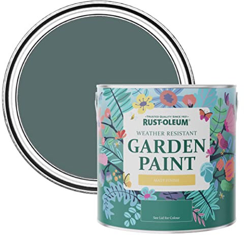 Rust-Oleum Green Mould-Resistant Garden Paint In Matt Finish - Deep Sea 2.5L