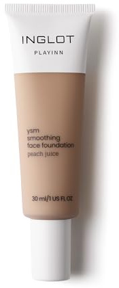 Inglot Playinn YSM Creme Foundation Flüssiges Make-Up, Hautton-Anpassung Foundation, Natürliches und Mattes Aussehen, Seidige Glätte, für Jeden Hauttyp, 30 ml : 46